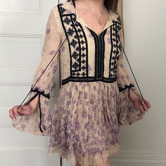 Free People | Boho Embroidered Dress | Size XS - Picture 2 of 5